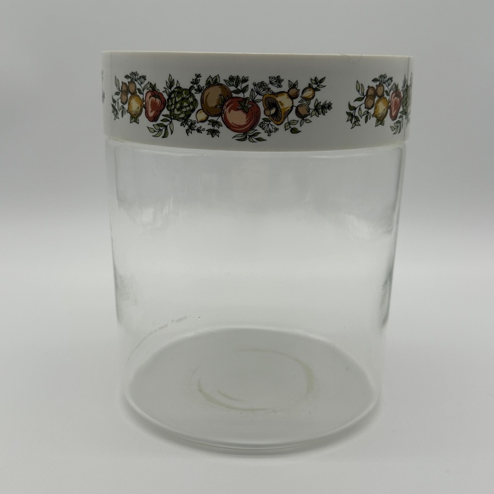 Vintage Pyrex Spice O Life Glass Canister Jar with Lid Made in USA 6 inch 1.5 Qt